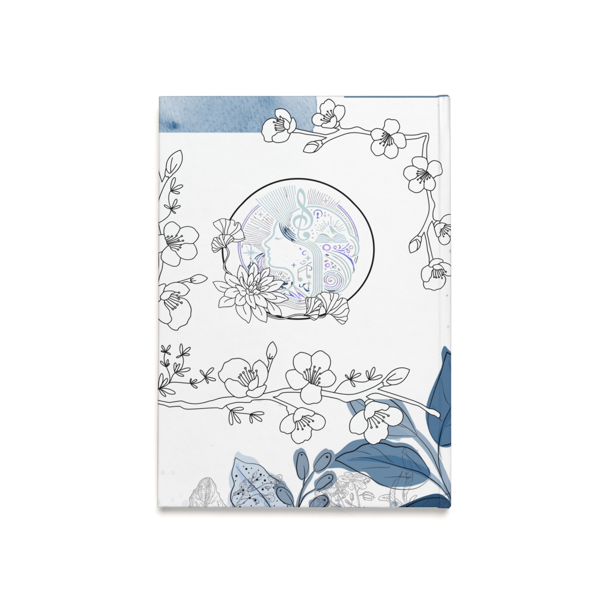 Blue Floral Watercolour Journal (A5) - Lined or Blank - Image 6